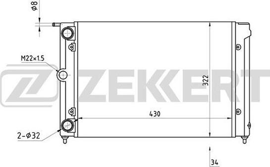 Zekkert MK-1028 - Radiatore, Raffreddamento motore autozon.pro