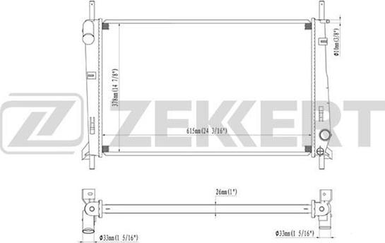 Zekkert MK-1022 - Radiatore, Raffreddamento motore autozon.pro