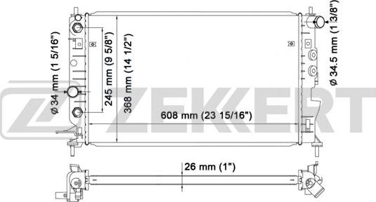 Zekkert MK-1075 - Radiatore, Raffreddamento motore autozon.pro