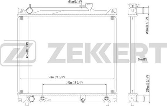 Zekkert MK-1070 - Radiatore, Raffreddamento motore autozon.pro