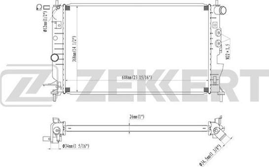 Zekkert MK-1077 - Radiatore, Raffreddamento motore autozon.pro