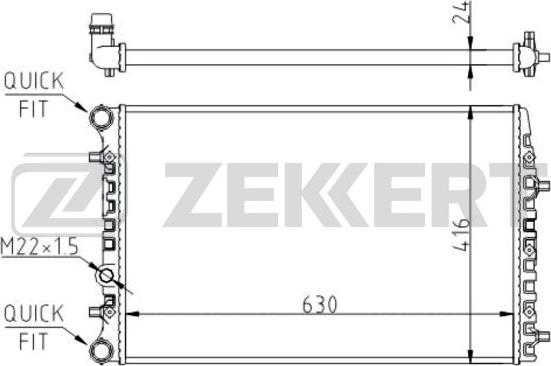 Zekkert MK-1140 - Radiatore, Raffreddamento motore autozon.pro