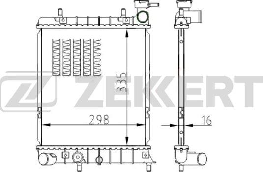 Zekkert MK-1142 - Radiatore, Raffreddamento motore autozon.pro