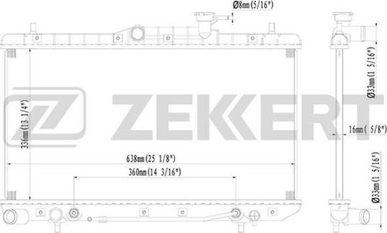 Zekkert MK-1156 - Radiatore, Raffreddamento motore autozon.pro