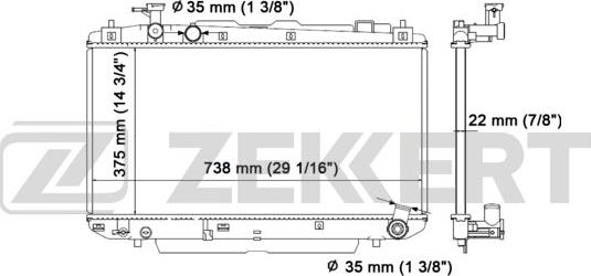 Zekkert MK-1151 - Radiatore, Raffreddamento motore autozon.pro