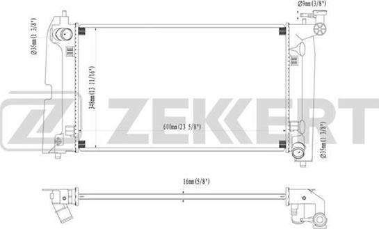 Zekkert MK-1166 - Radiatore, Raffreddamento motore autozon.pro