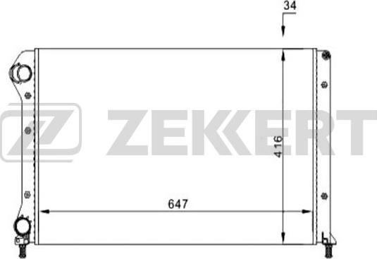 Zekkert MK-1160 - Radiatore, Raffreddamento motore autozon.pro