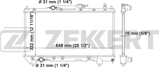 Zekkert MK-1109 - Radiatore, Raffreddamento motore autozon.pro