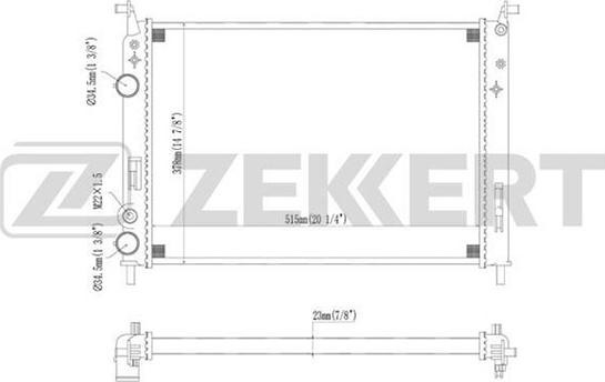 Zekkert MK-1105 - Radiatore, Raffreddamento motore autozon.pro