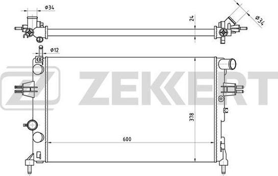 Zekkert MK-1114 - Radiatore, Raffreddamento motore autozon.pro