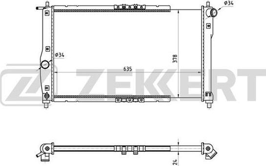 Zekkert MK-1116 - Radiatore, Raffreddamento motore autozon.pro