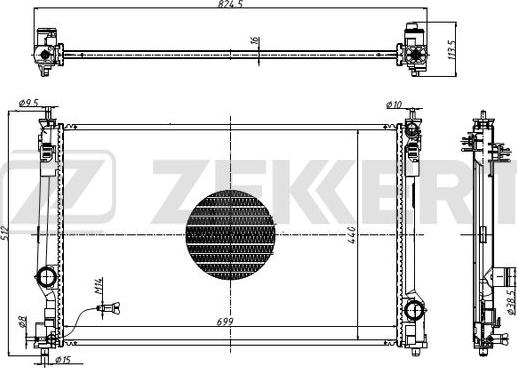 Zekkert MK-1189 - Radiatore, Raffreddamento motore autozon.pro