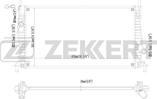 Zekkert MK-1128 - Radiatore, Raffreddamento motore autozon.pro