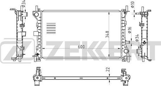 Zekkert MK-1123 - Radiatore, Raffreddamento motore autozon.pro