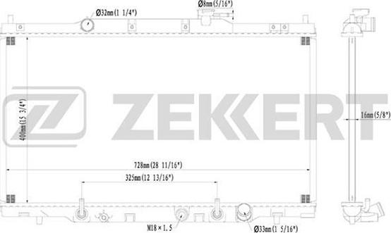 Zekkert MK-1170 - Radiatore, Raffreddamento motore autozon.pro