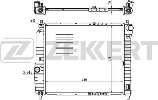 Zekkert MK-1177 - Radiatore, Raffreddamento motore autozon.pro