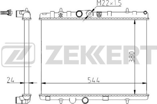 Zekkert MK-1344 - Radiatore, Raffreddamento motore autozon.pro