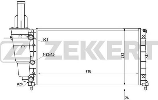 Zekkert MK-1310 - Radiatore, Raffreddamento motore autozon.pro