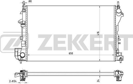 Zekkert MK-1385 - Radiatore, Raffreddamento motore autozon.pro