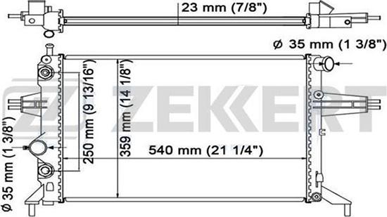 Zekkert MK-1380 - Radiatore, Raffreddamento motore autozon.pro