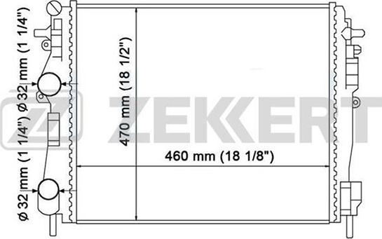 Zekkert MK-1299 - Radiatore, Raffreddamento motore autozon.pro