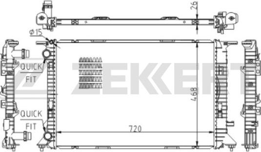 Zekkert MK-1249 - Radiatore, Raffreddamento motore autozon.pro