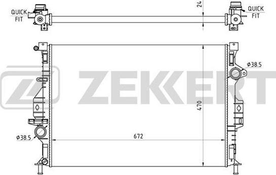 Zekkert MK-1244 - Radiatore, Raffreddamento motore autozon.pro