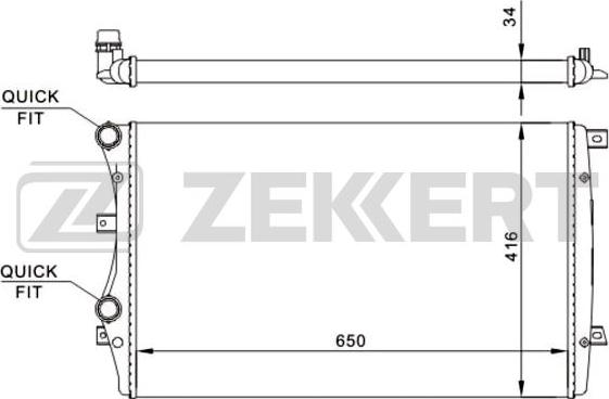 Zekkert MK-1246 - Radiatore, Raffreddamento motore autozon.pro