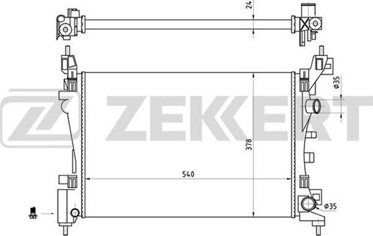 Zekkert MK-1242 - Radiatore, Raffreddamento motore autozon.pro