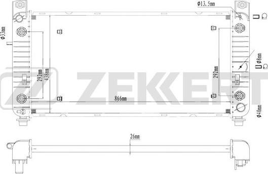 Zekkert MK-1251 - Radiatore, Raffreddamento motore autozon.pro