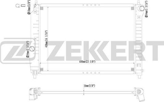 Zekkert MK-1201 - Radiatore, Raffreddamento motore autozon.pro