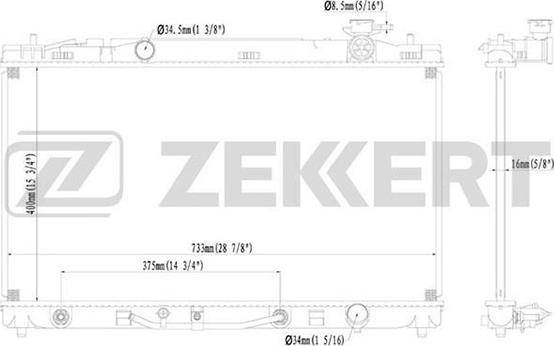 Zekkert MK-1203 - Radiatore, Raffreddamento motore autozon.pro