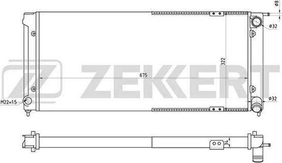 Zekkert MK-1212 - Radiatore, Raffreddamento motore autozon.pro