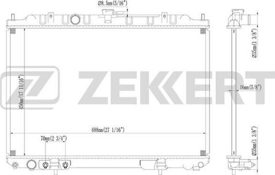 Zekkert MK-1228 - Radiatore, Raffreddamento motore autozon.pro