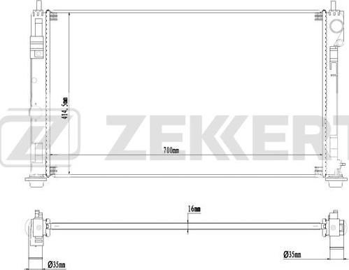 Zekkert MK-1271 - Radiatore, Raffreddamento motore autozon.pro