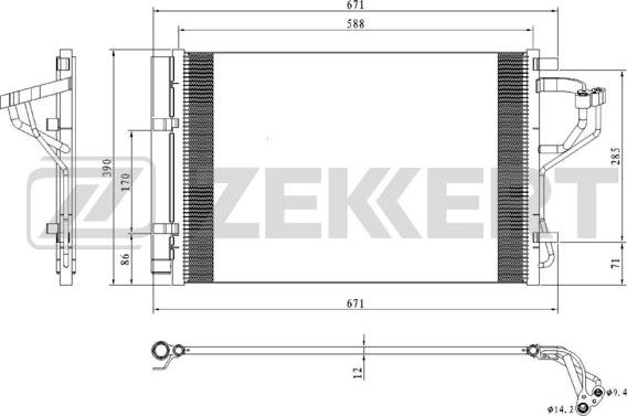 Zekkert MK-3158 - Condensatore, Climatizzatore autozon.pro