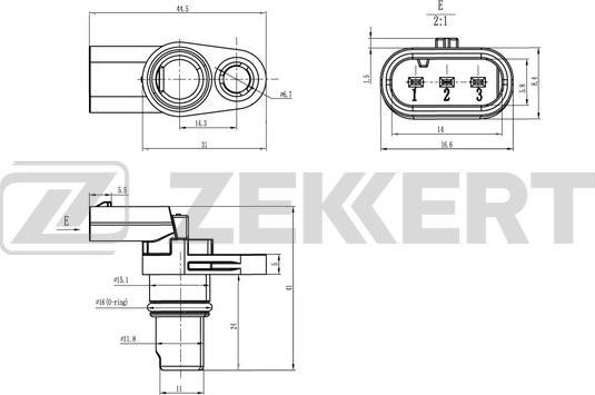 Zekkert SE-5050 - Sensore, Posizione albero a camme autozon.pro