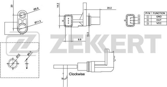 Zekkert SE-5001 - Sensore, Posizione albero a camme autozon.pro