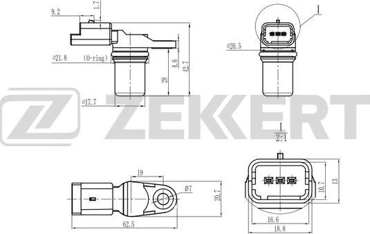 Zekkert SE-5014 - Sensore, Posizione albero a camme autozon.pro