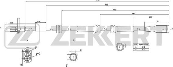 Zekkert SE-6040 - Sensore, N° giri ruota autozon.pro