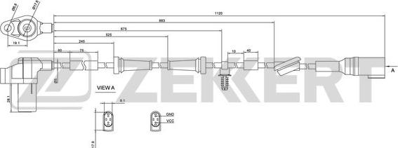 Zekkert SE-6059 - Sensore, N° giri ruota autozon.pro