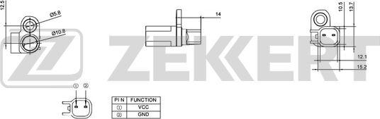 Zekkert SE-6055 - Sensore, N° giri ruota autozon.pro