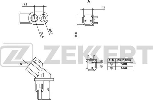 Zekkert SE-6056 - Sensore, N° giri ruota autozon.pro