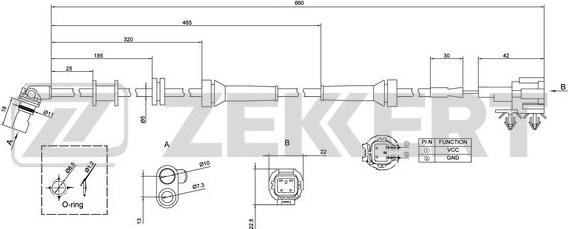 Zekkert SE-6050 - Sensore, N° giri ruota autozon.pro