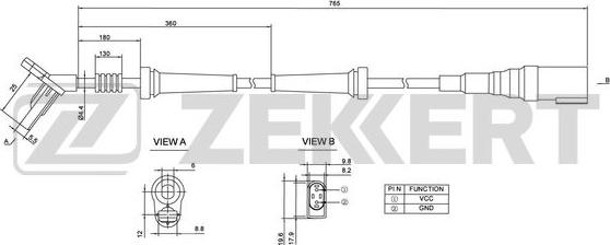 Zekkert SE-6057 - Sensore, N° giri ruota autozon.pro