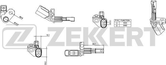 Zekkert SE-6009 - Sensore, N° giri ruota autozon.pro