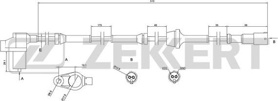 Zekkert SE-6006 - Sensore, N° giri ruota autozon.pro