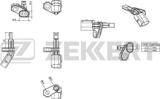 Zekkert SE-6008 - Sensore, N° giri ruota autozon.pro