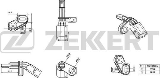 Zekkert SE-6015 - Sensore, N° giri ruota autozon.pro