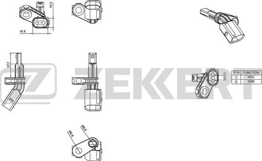 Zekkert SE-6016 - Sensore, N° giri ruota autozon.pro